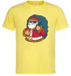 Мужская футболка Санта леопард Лимонный фото
