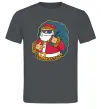 Мужская футболка Санта леопард Графит фото