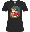 Женская футболка Санта леопард Черный Женская футболка Санта леопард Черный фото
