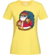 Женская футболка Санта леопард Лимонный Женская футболка Санта леопард Лимонный фото