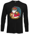 Лонгслив Санта леопард Черный фото