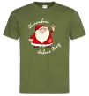 Мужская футболка Щасливого Нового року Оливковый фото