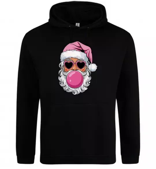 Мужская толстовка (худи) Glam Santa Черный фото