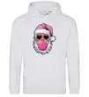 Мужская толстовка (худи) Glam Santa Серый меланж фото