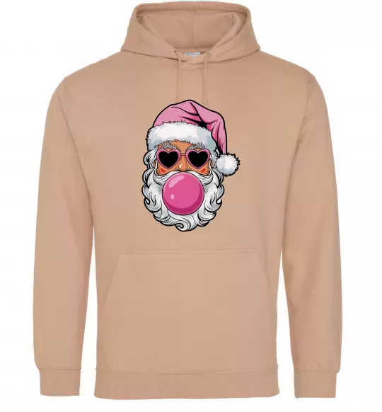 Мужская толстовка (худи) Glam Santa Песочный фото
