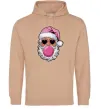 Мужская толстовка (худи) Glam Santa Песочный фото