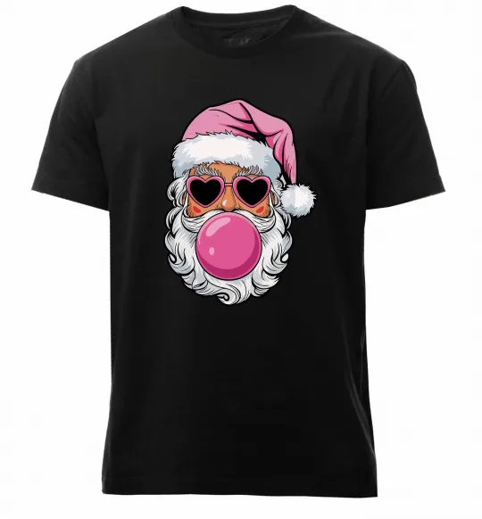 Чоловіча преміум футболка Glam Santa Чорний фото