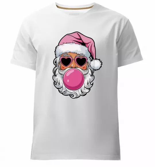 Чоловіча преміум футболка Glam Santa Білий фото