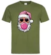 Мужская футболка Glam Santa Оливковый фото