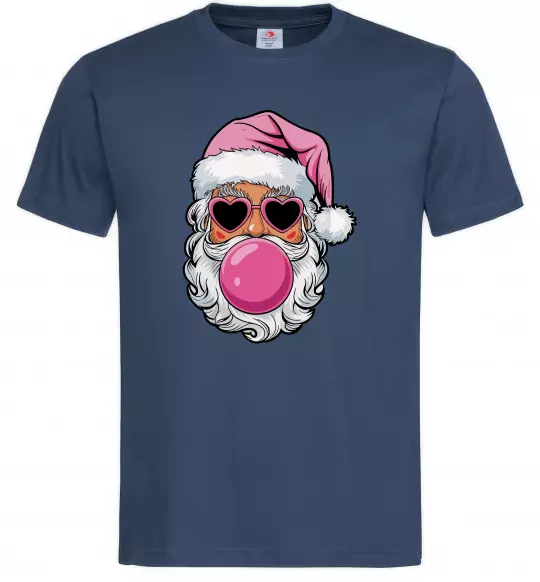 Мужская футболка Glam Santa Темно-синий фото
