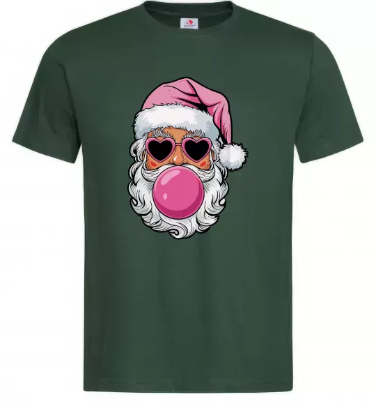 Мужская футболка Glam Santa Темно-зеленый фото