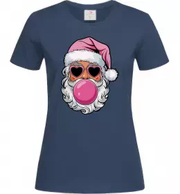 Женская футболка Glam Santa Темно-синий фото