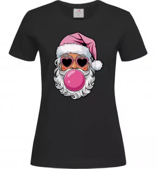 Женская футболка Glam Santa Черный фото