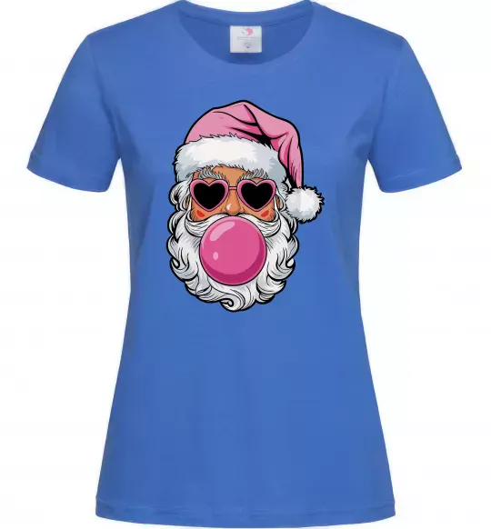 Женская футболка Glam Santa Ярко-синий фото