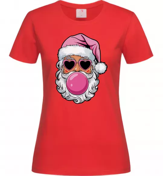 Женская футболка Glam Santa Красный фото
