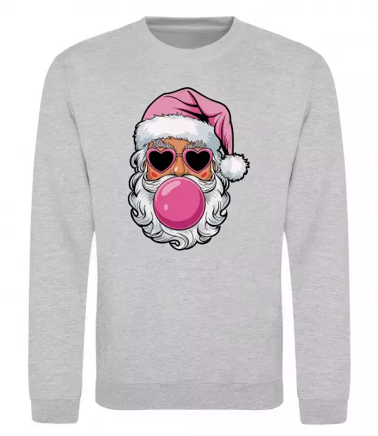 Свитшот Glam Santa Серый меланж фото