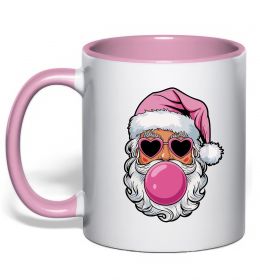 Чашка с цветной ручкой Glam Santa