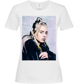 Жіноча футболка Billie Eilish photo, колір - білий, розмір - М