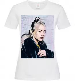 Жіноча футболка Billie Eilish photo, колір - білий, розмір - М Білий фото