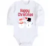 Детский боди Happy Christmas сніговики Белый фото