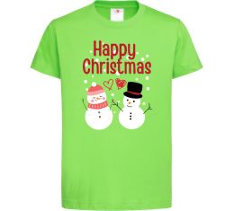 Дитяча футболка Happy Christmas сніговики Дитяча футболка Happy Christmas сніговики