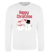 Свитшот Happy Christmas сніговики Белый фото