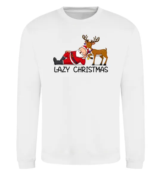 Світшот Lazy Christmas Білий фото