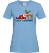 Женская футболка Lazy Christmas Голубой фото