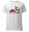Чоловіча преміум футболка Lazy Christmas Білий Чоловіча преміум футболка Lazy Christmas Білий фото