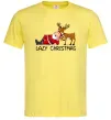 Мужская футболка Lazy Christmas Лимонный фото