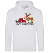 Женская толстовка (худи) Lazy Christmas Серый меланж фото
