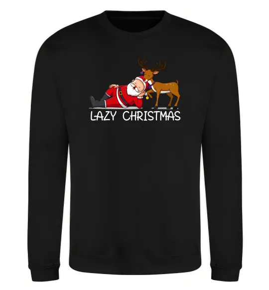 Світшот Lazy Christmas Чорний фото