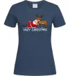 Женская футболка Lazy Christmas Темно-синий фото