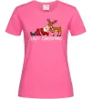 Женская футболка Lazy Christmas Ярко-розовый фото