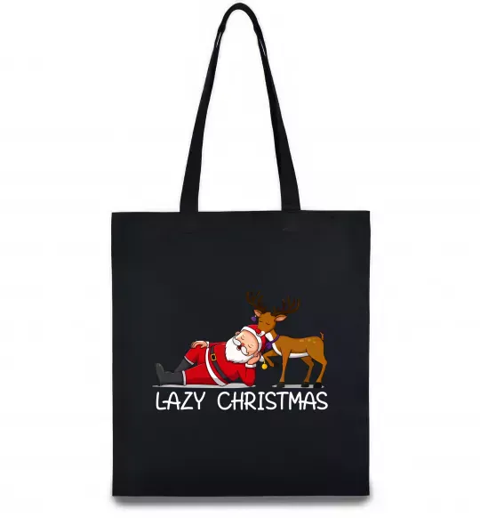 Эко-сумка Lazy Christmas Черный фото