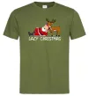 Мужская футболка Lazy Christmas Оливковый фото