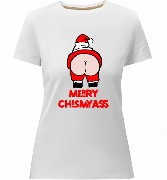 Жіноча преміум футболка Merry Chismyass Білий фото