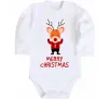 Детский боди Merry Christmas Олень Белый фото