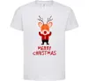 Детская футболка Merry Christmas Олень Белый Детская футболка Merry Christmas Олень Белый фото