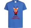 Детская футболка Merry Christmas Олень Ярко-синий Детская футболка Merry Christmas Олень Ярко-синий фото