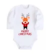 Дитячий бодік Merry Christmas Олень Білий фото