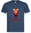 Мужская футболка Merry Christmas Олень Темно-синий Мужская футболка Merry Christmas Олень Темно-синий фото