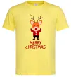 Мужская футболка Merry Christmas Олень Лимонный Мужская футболка Merry Christmas Олень Лимонный фото