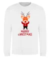 Свитшот Merry Christmas Олень Белый Свитшот Merry Christmas Олень Белый фото