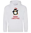 Женская толстовка (худи) Merry Christmas Пінгвін Серый меланж Женская толстовка (худи) Merry Christmas Пінгвін Серый меланж фото