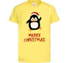 Детская футболка Merry Christmas Пінгвін Лимонный фото