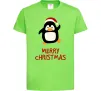Детская футболка Merry Christmas Пінгвін Лаймовый фото