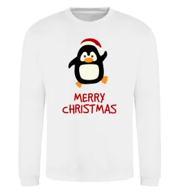Свитшот Merry Christmas Пінгвін Белый фото