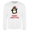 Свитшот Merry Christmas Пінгвін Белый фото