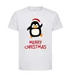 Детская футболка Merry Christmas Пінгвін Белый фото